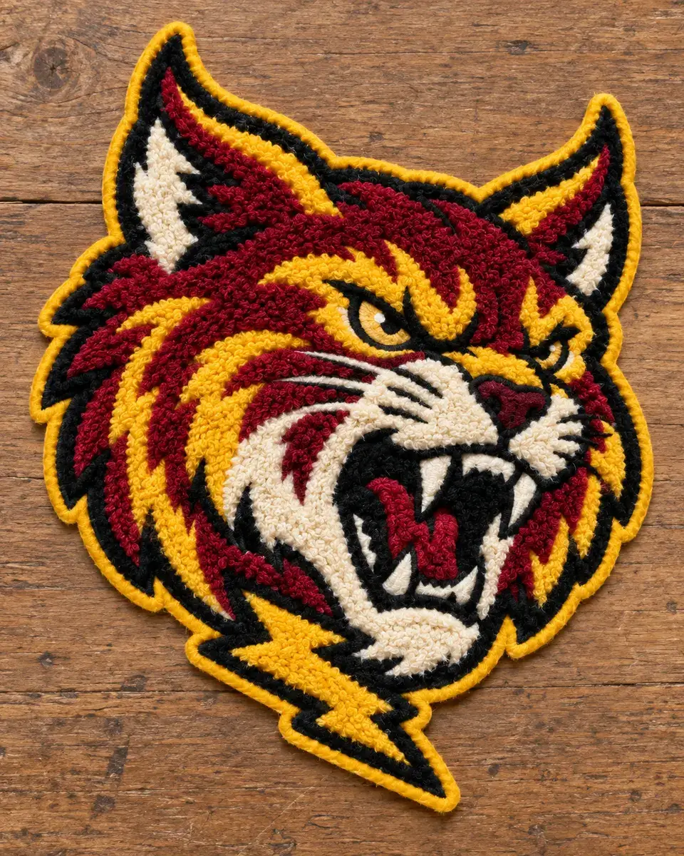 Custom chenille patch, finished result.