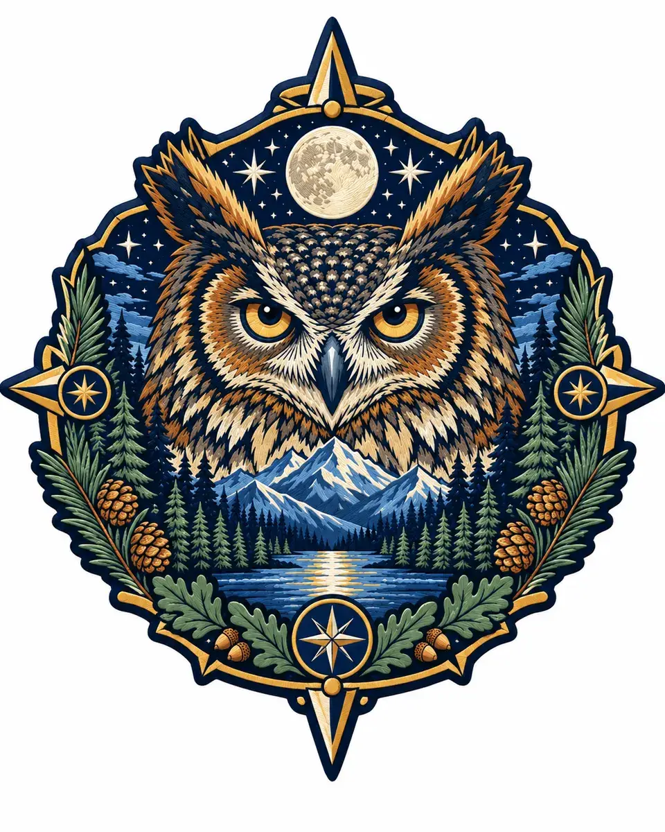 Custom Printed patch artwork before production.