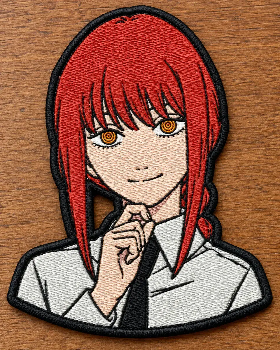Custom woven patch, finished result.
