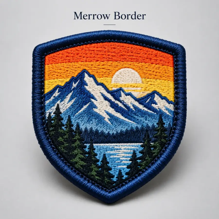 Merrow border patch edge finish